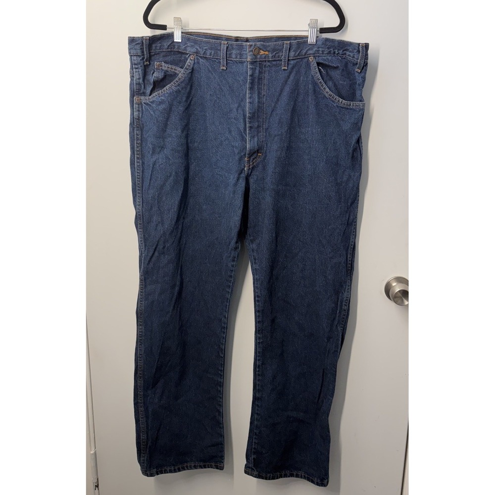 Dickies Jeans Mens 44x32 Blue Medium Wash Workwear Denim Durable W216F30 Pants